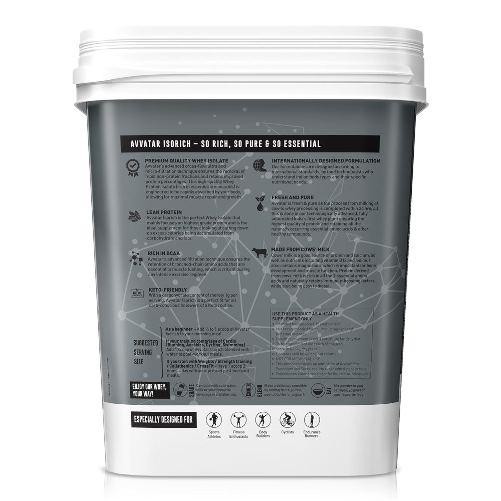 Avvatar Isorich 4 Kg Belgian Chocolate - Back