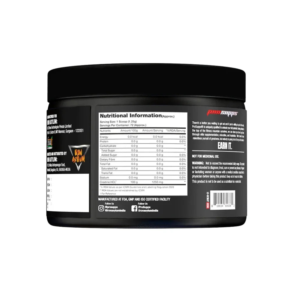 Prosupps Creatine Hcl 98 Gm Unflavoured