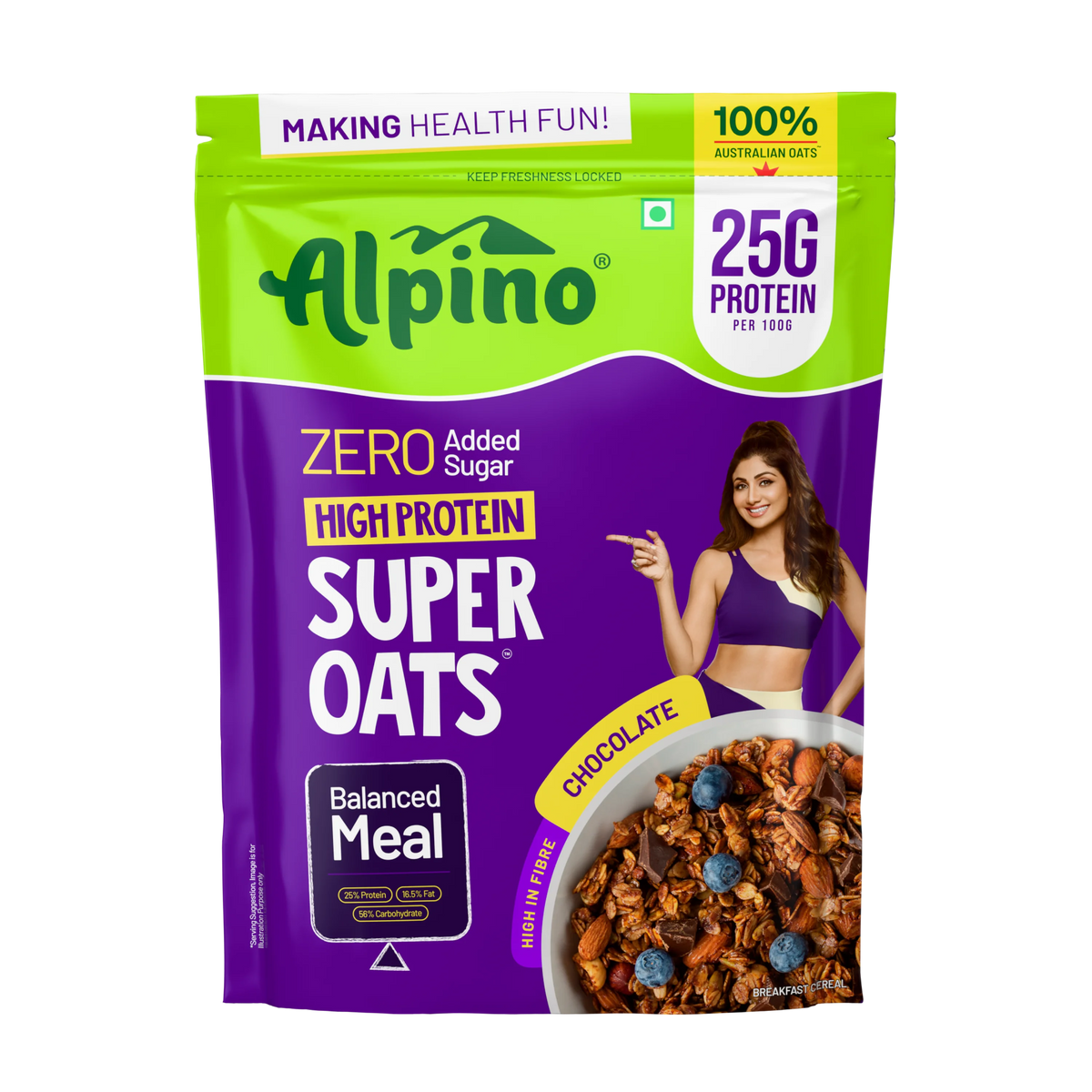 ALPINO HIGH PROTEIN SUPER OATS 1 KG CHOCOLATE