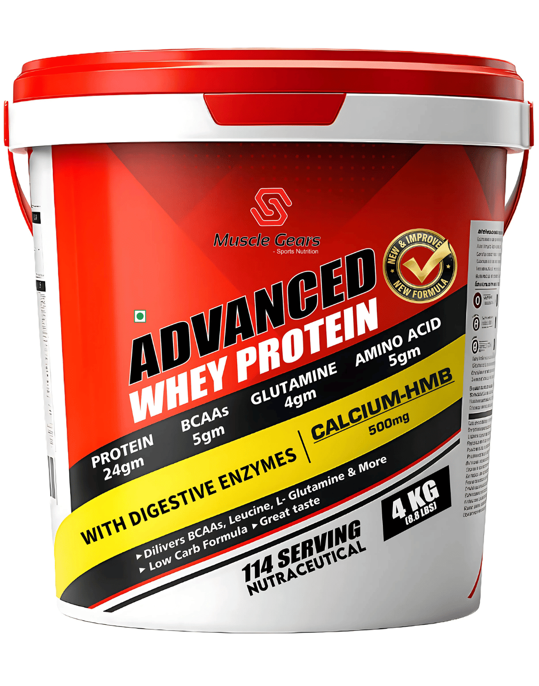 MUSCLE GEARS ADVANCED WHEY 4 KG COOKIES & CREAM