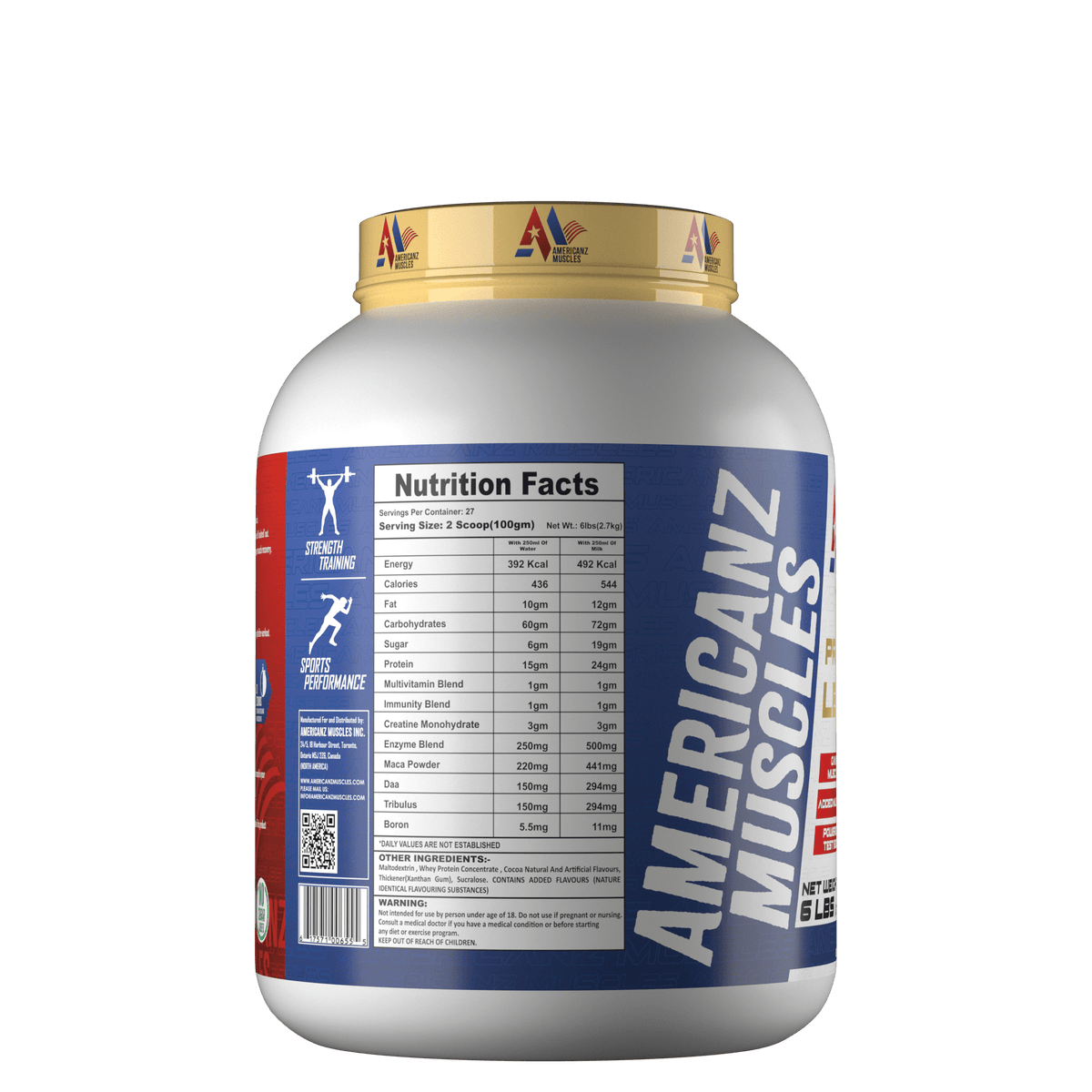 Americanz Muscles Professional Lean Mass 2.7 Kg Cookies & Cream