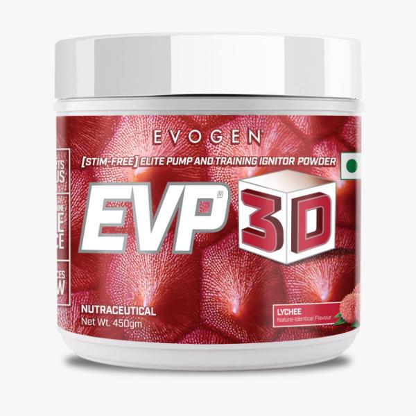 Evogen Evp 3D Pre-Workout 450 Gm Lychee - front