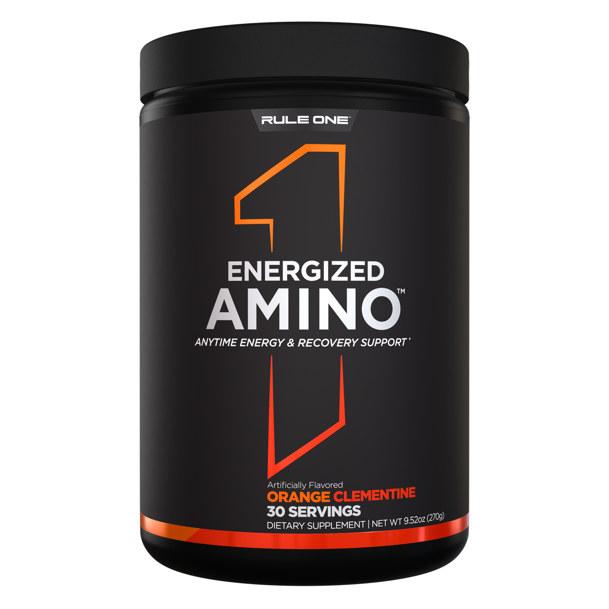 RULE ONE ENERGIZED AMINO 270 GM ORANGE CLEMENTINE