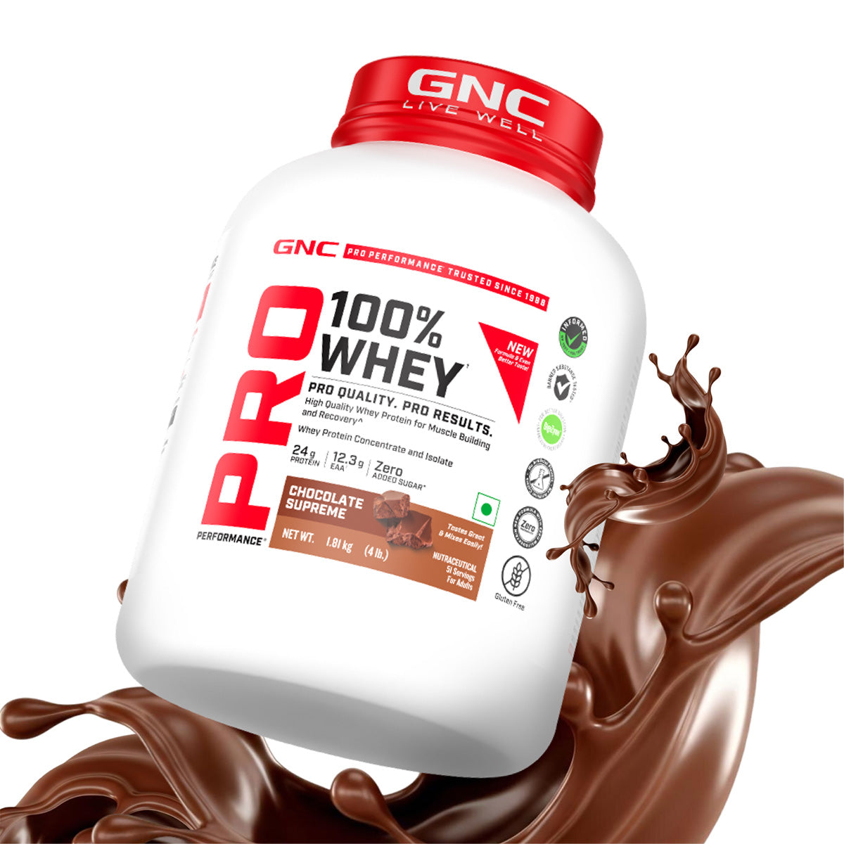 GNC PRO PERFORMANCE 100% WHEY 1.81 KG CHOCOLATE SUPREME