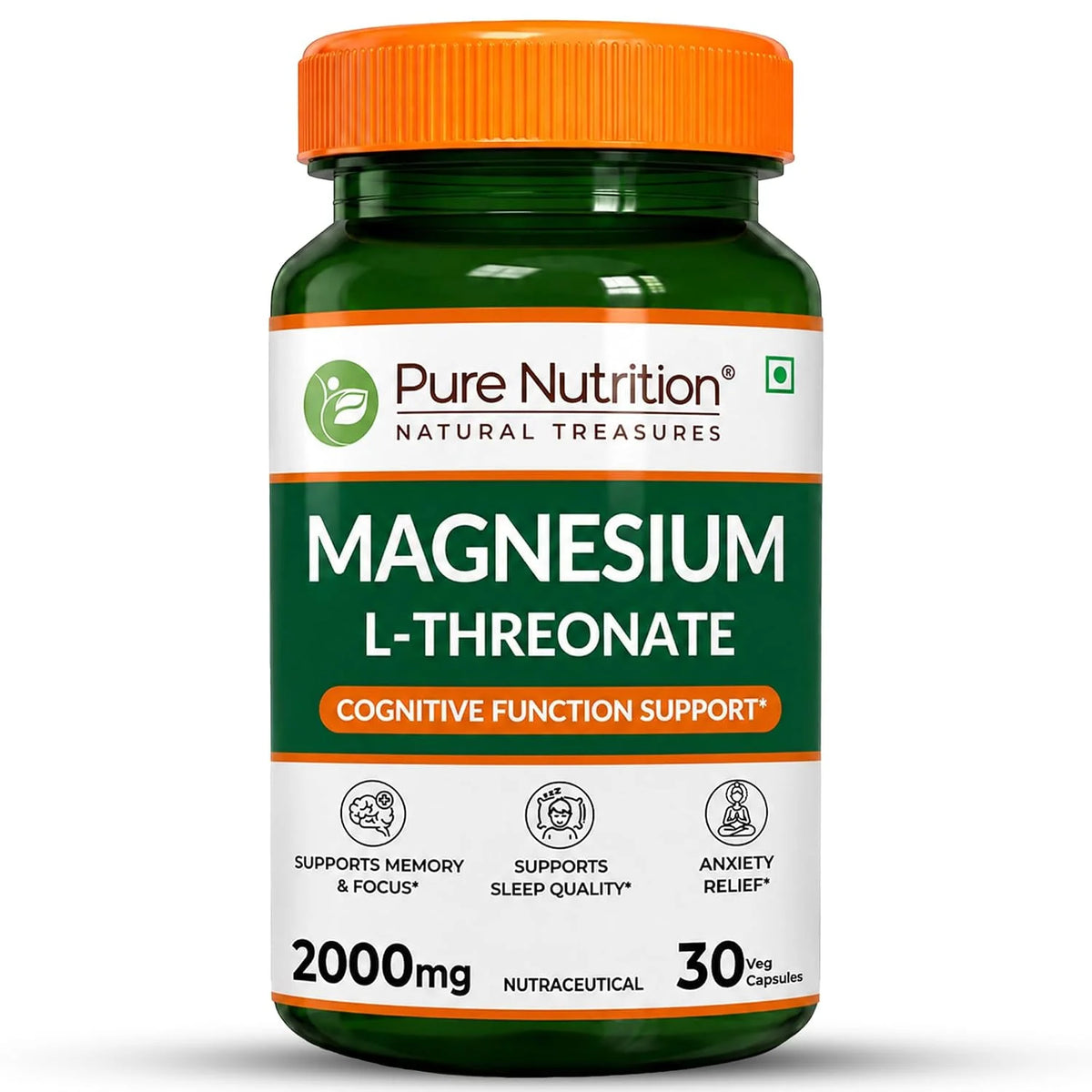Pure Nutrition Magnesium L-Threonate 30 Veg Tablets