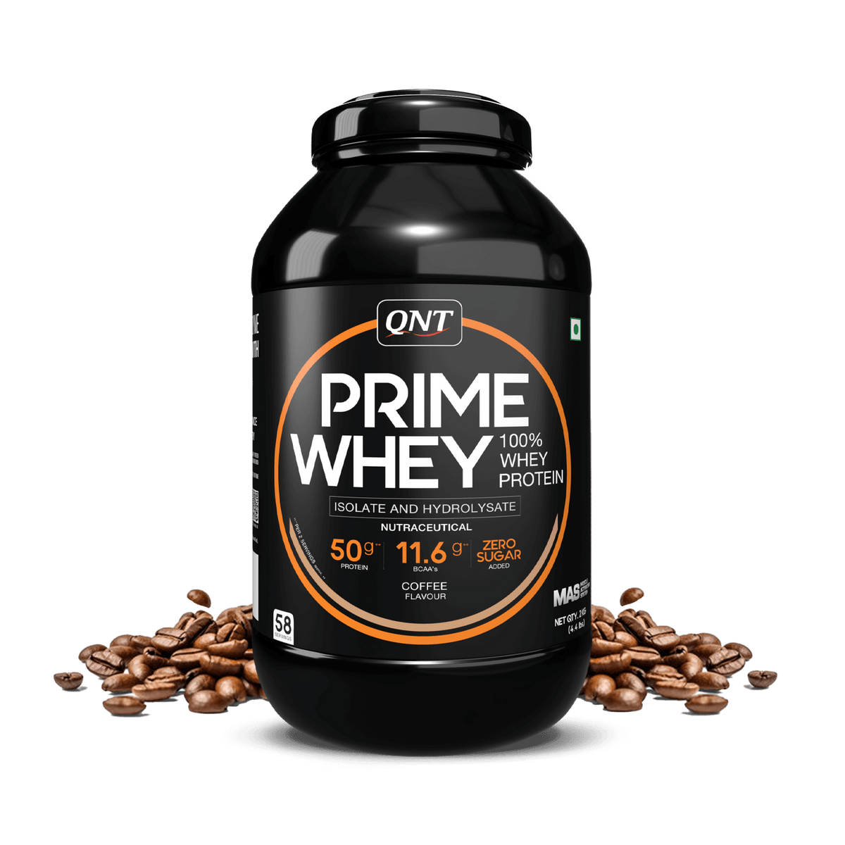Qnt Prime Whey 2 Kg Coffee - front