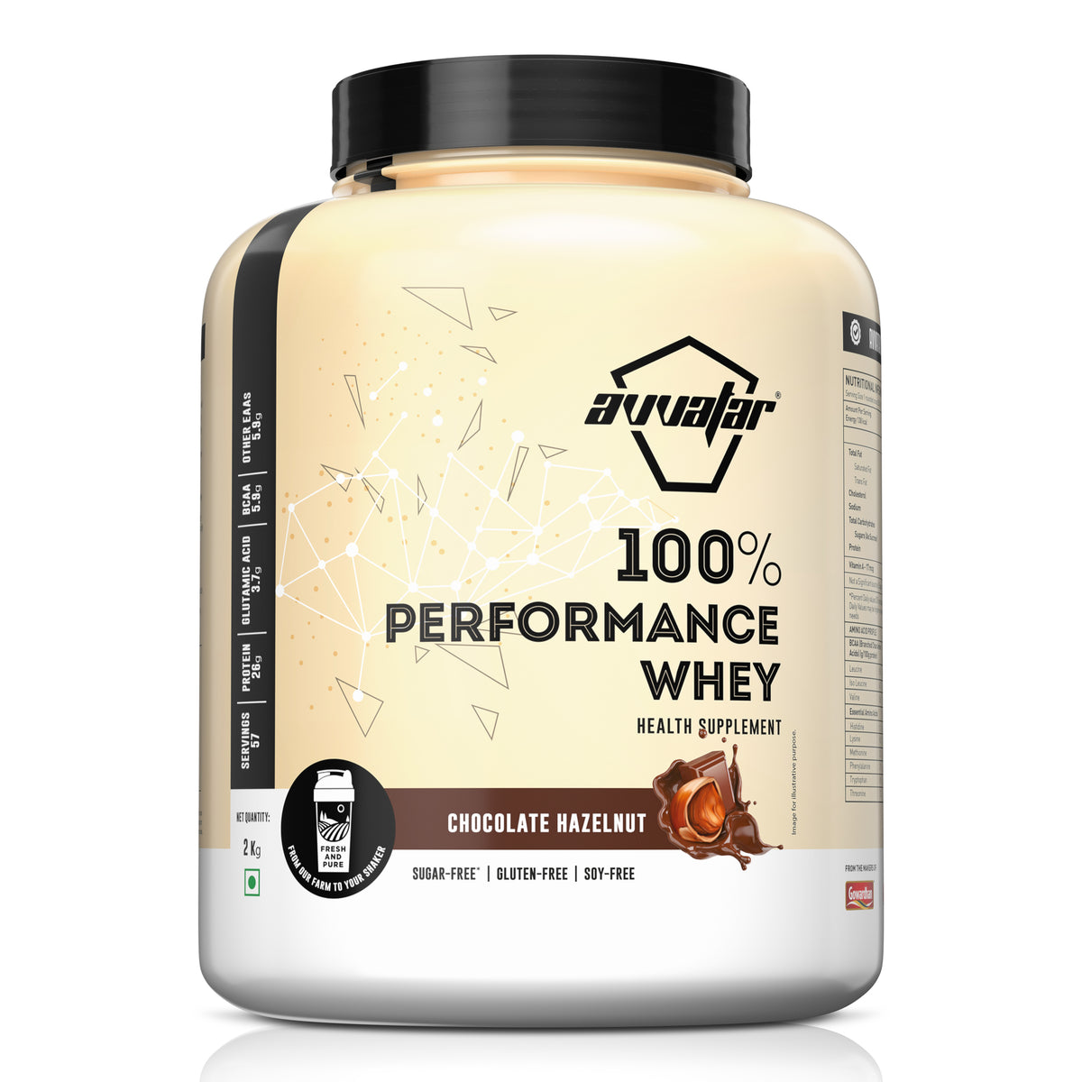 AVVATAR 100% PERFORMANCE WHEY 2 KG CHOCOLATE HAZELNUT