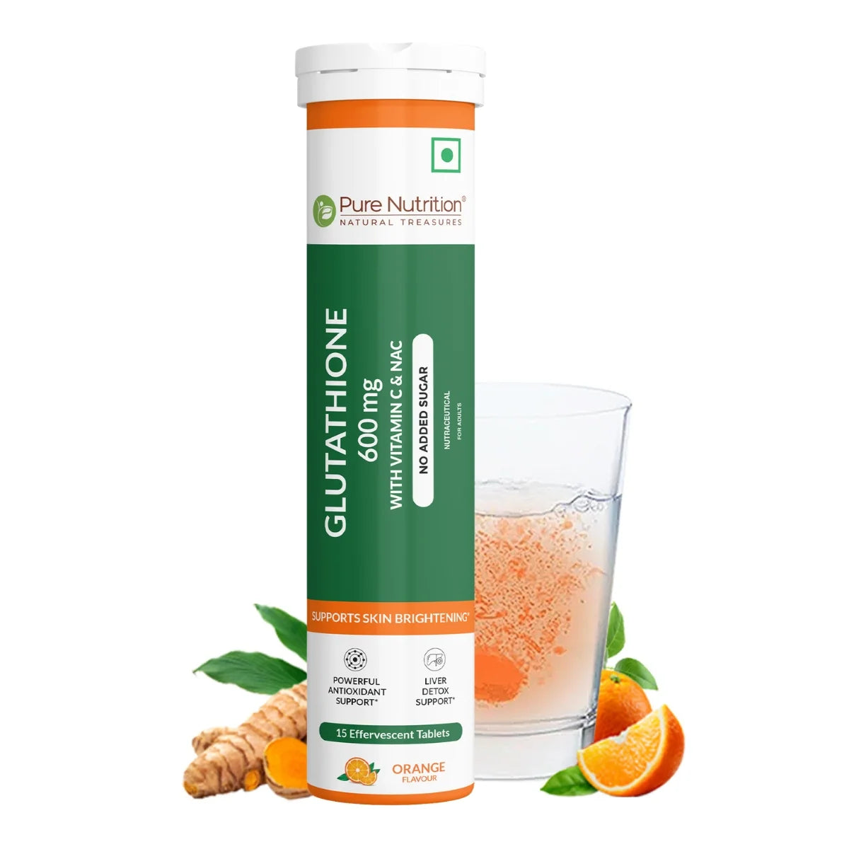Pure Nutrition Glutahione With Vitamin C & NAC 600 Mg Orange