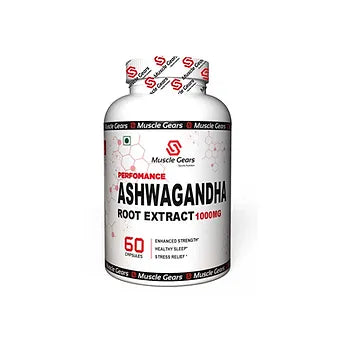 MUSCLE GEARS PERFORMANCE ASHWAGANDHA ROOT EXTRACT 1000 MG 60 CAPSULES