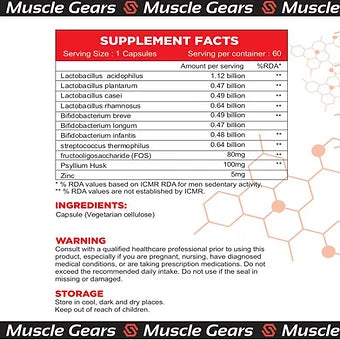 Muscle Gears Pre & Probiotic 60 Capsules