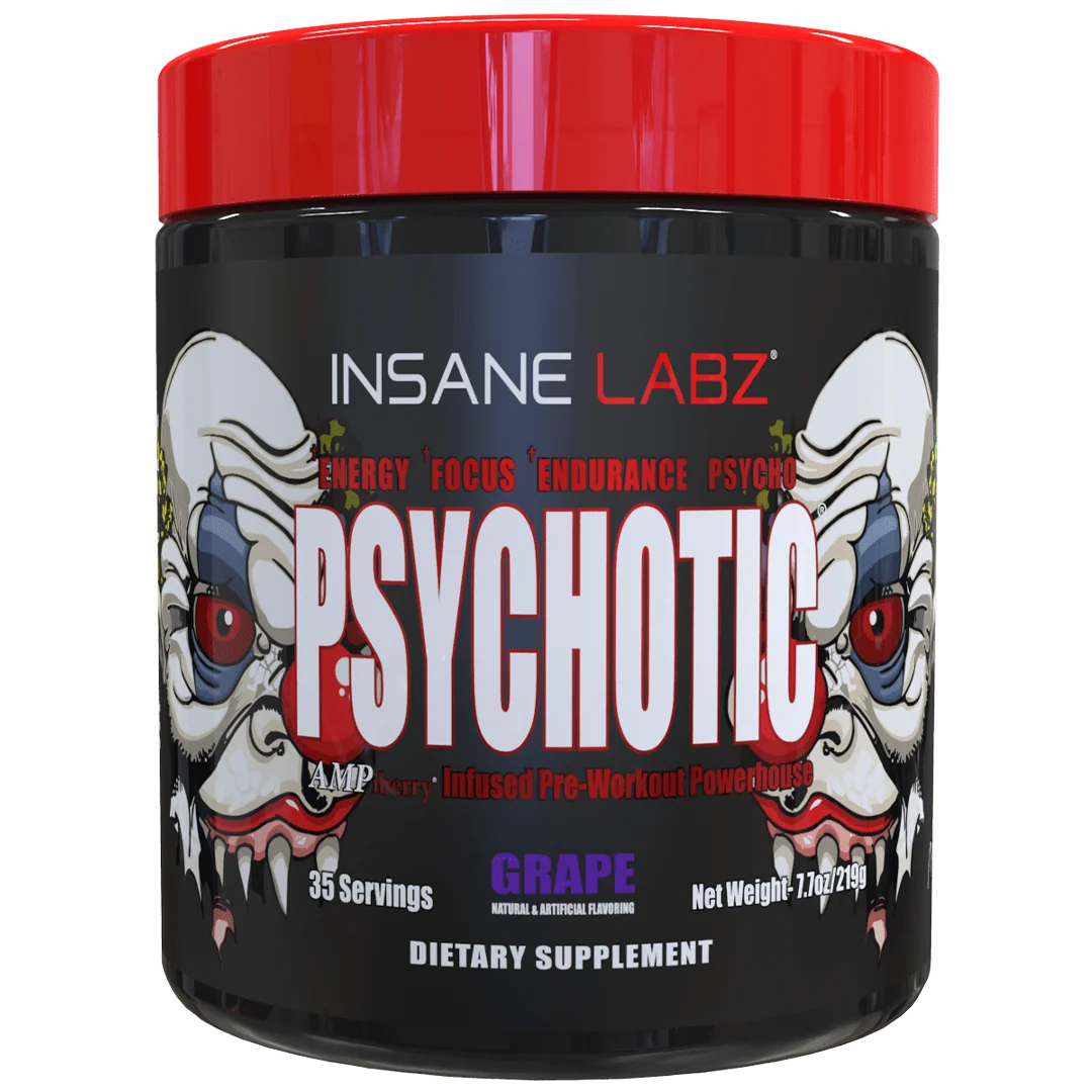 Insane Labz Psychotic Pre-Workout 219 Gm Grape - front