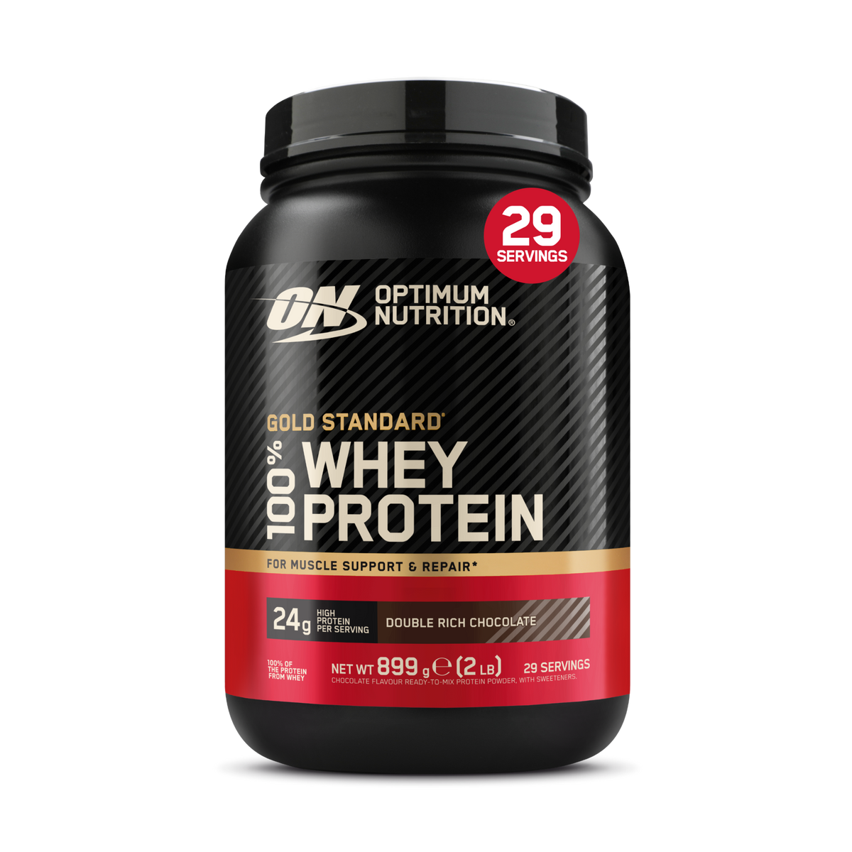 OPTIMUM NUTRITION GOLD STANDARD 100% WHEY 907 GM DOUBLE RICH CHOCOLATE