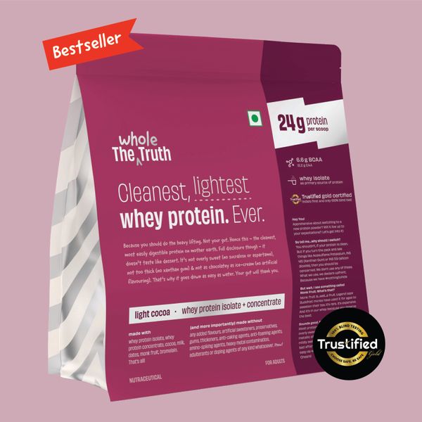 THE WHOLE TRUTH WHEY PROTEIN ISOLATE+CONCENTRATE 1 KG LIGHT COCOA