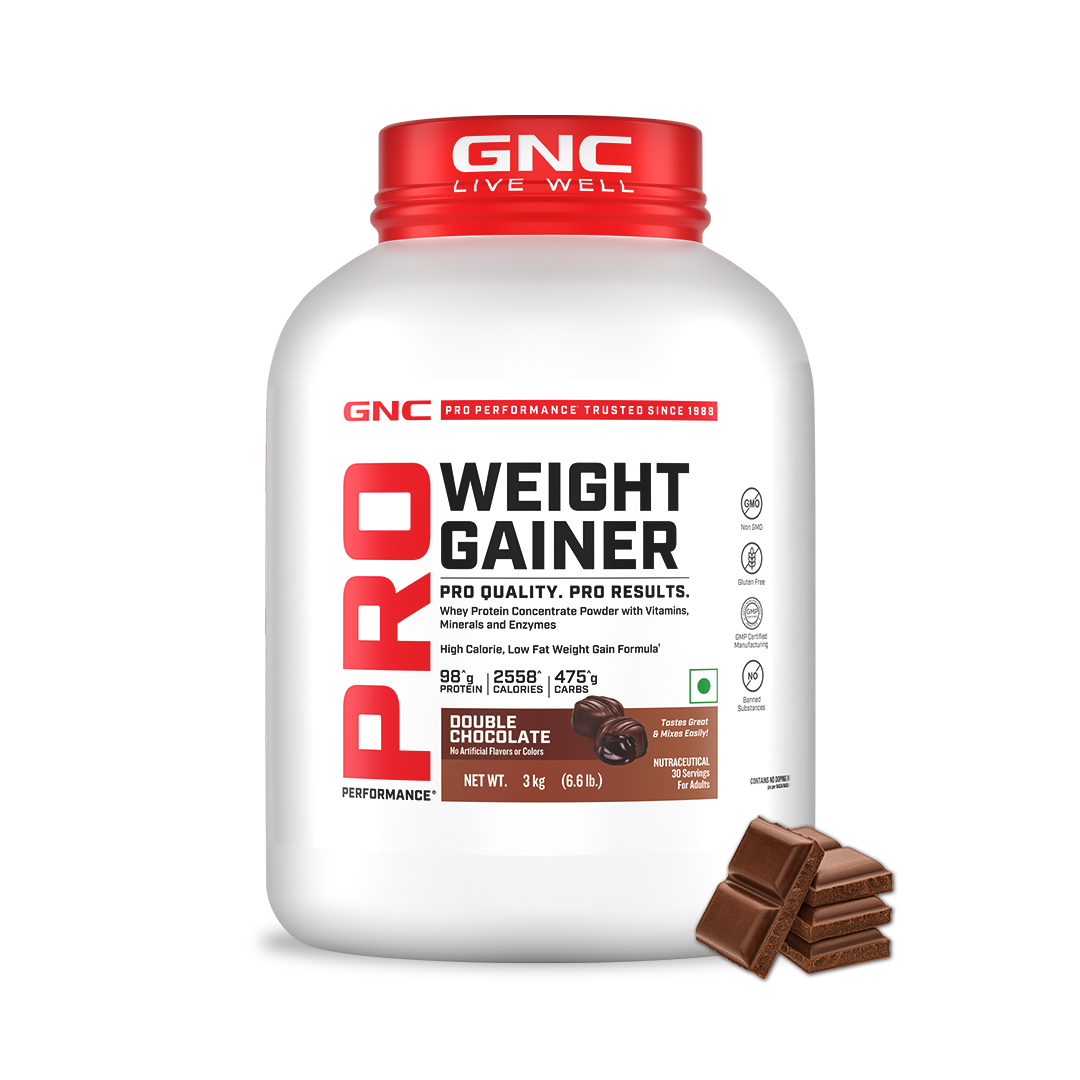 Gnc Pro Performance Weight Gainer 3 Kg Double Chocolate - Front