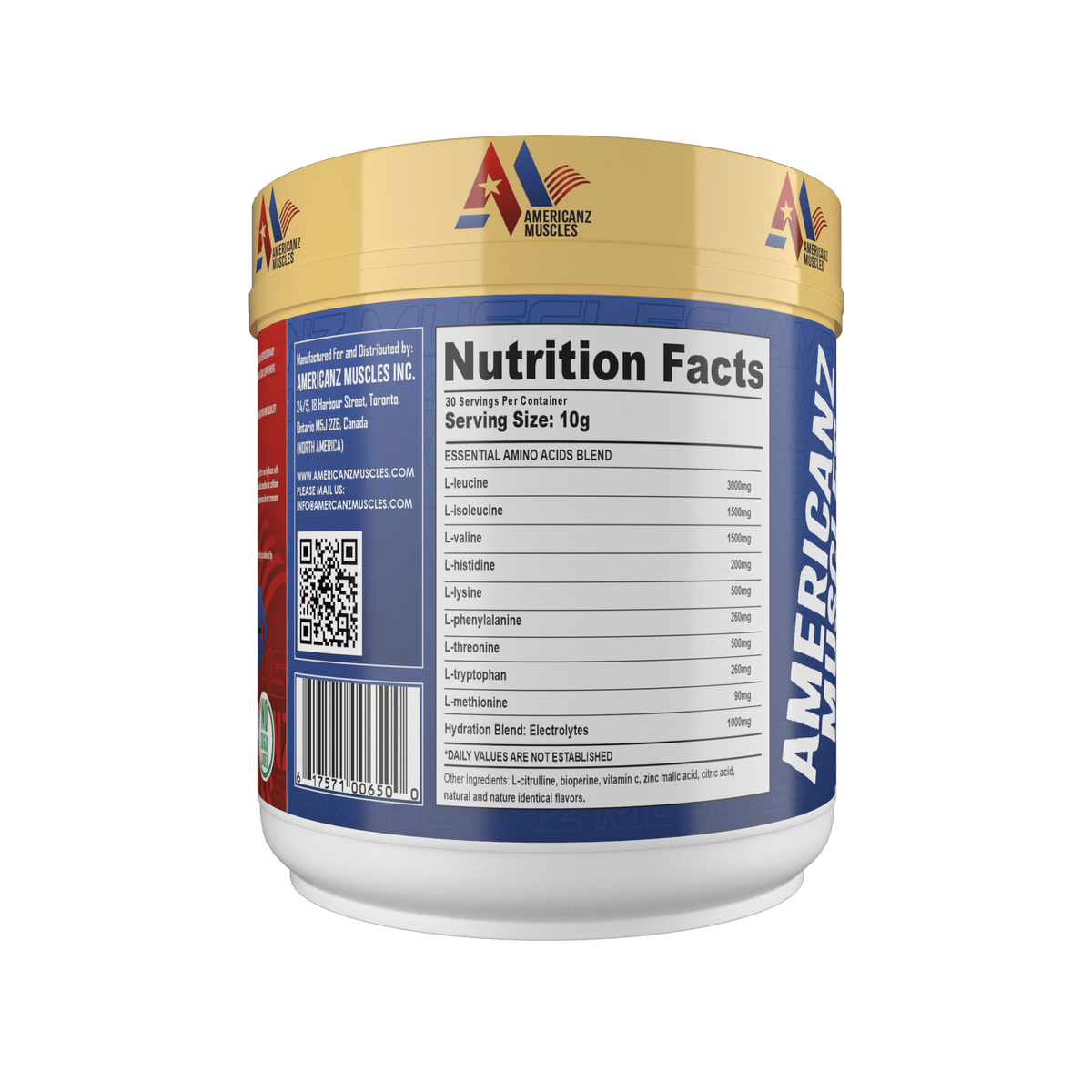 Americanz Muscles Eaa+Nootropics 8:1:1 300 Gm Cola
