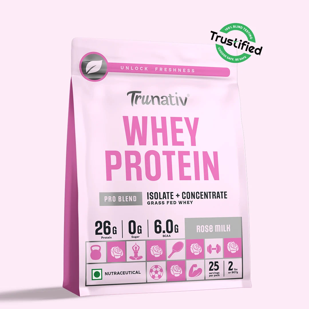 TRUNATIV WHEY PROTEIN PRO BLEND ISOLATE + CONCENTRATE 907 GM ROSE MILK