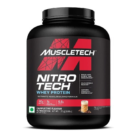 Muscletech Nitrotech Whey Protein 1.72 Kg Cappuccino - front