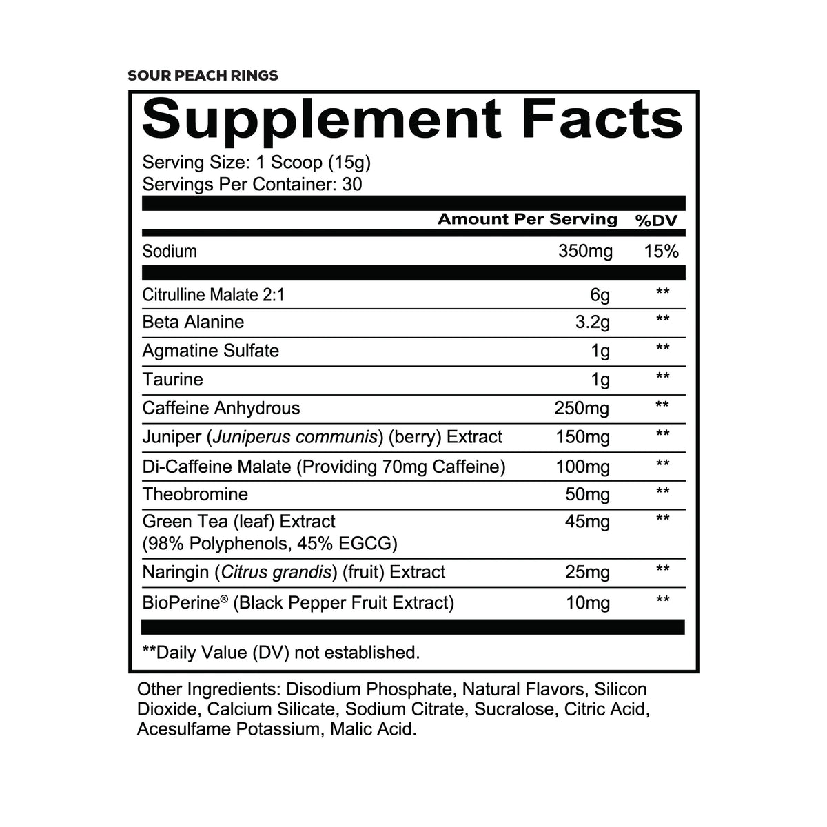 Redcon1 Total War Pre-workout 420 Gm Sour Peach Rings - front