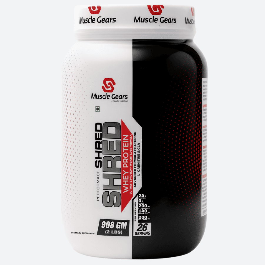 MUSCLE GEARS PERFORMANCE SHRED WHEY PROTEIN 908 GM CHOCOLATE