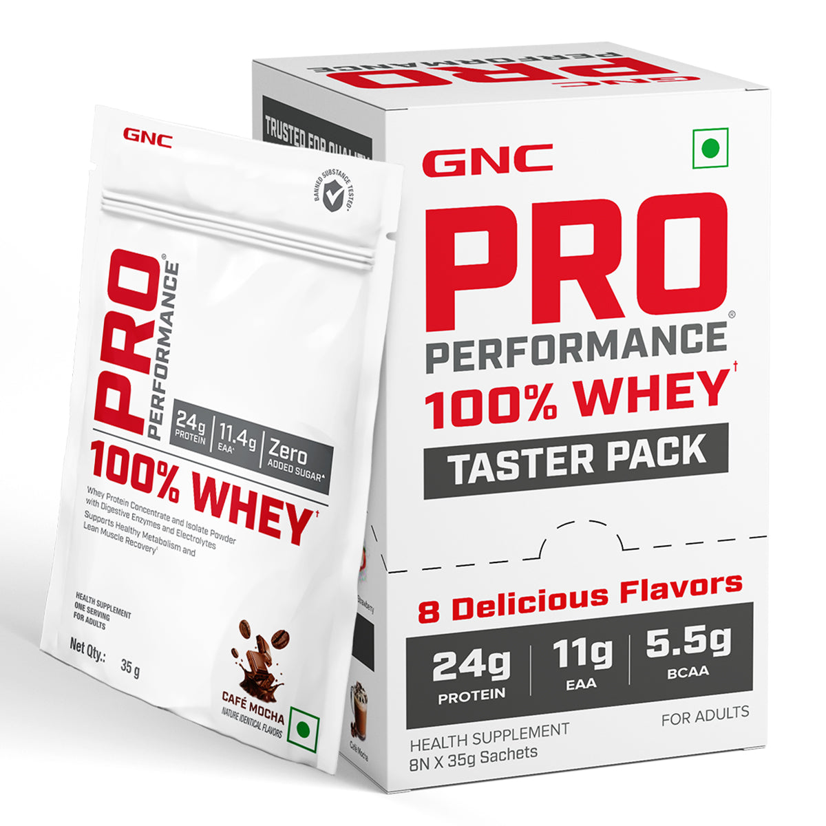 GNC PRO PERFORMANCE 100% WHEY TASTER PACK