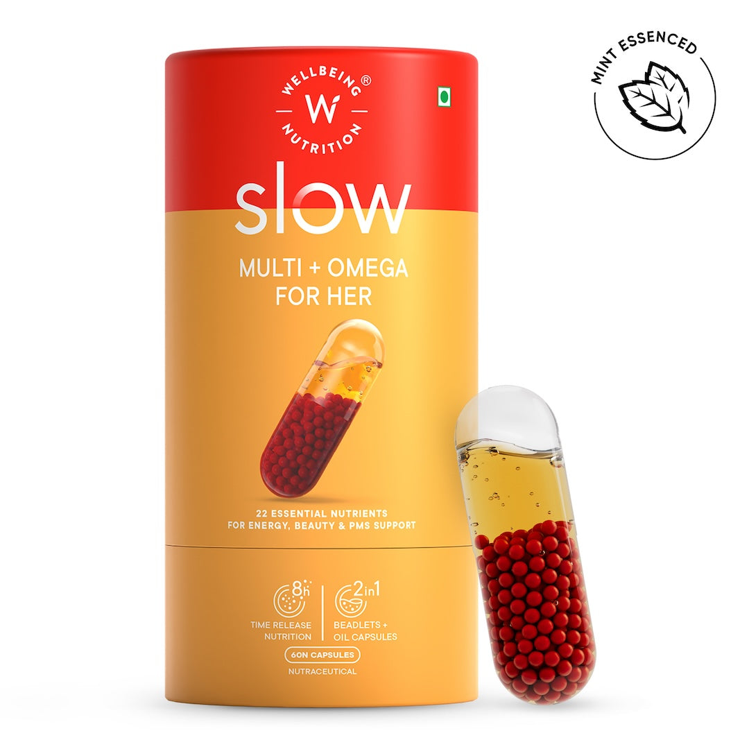 WELLBEING NUTRITION SLOW MULTI+OMEGA FOR HER 60 CAPSULES
