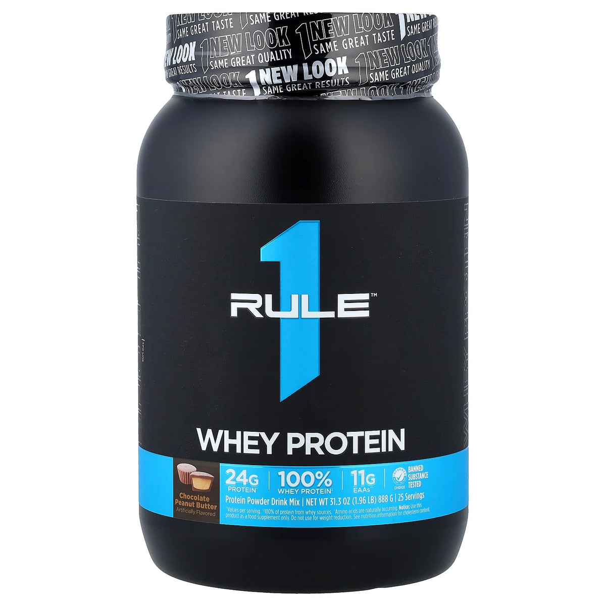 Rule 1 Whey Protein 888 Gm Chocolate Peanut Butter - front