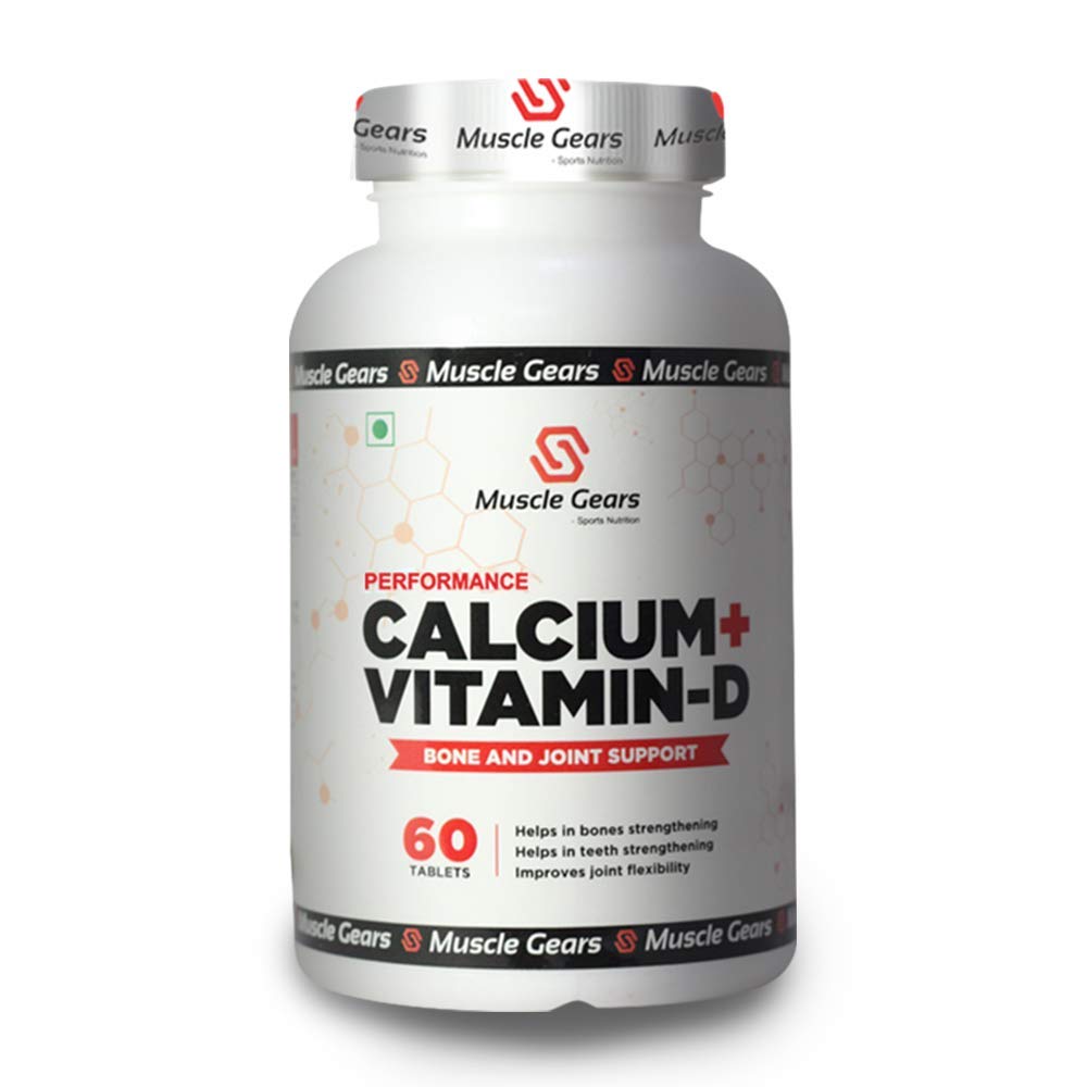 MUSCLE GEARS PERFORMANCE CALCIUM+VITAMIN D 60 TABLETS