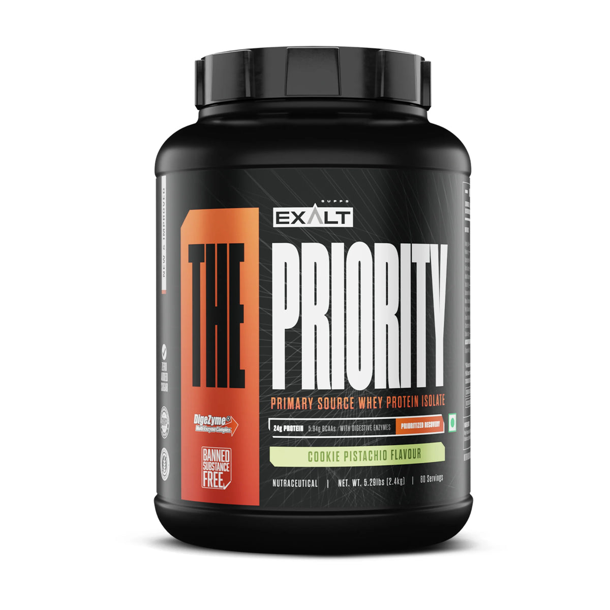 Exalt Priority Whey 2.4 Kg Cookie Pistachio - front
