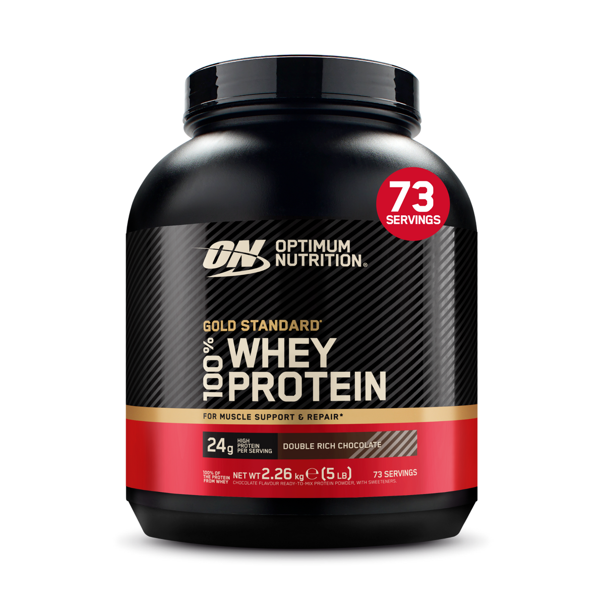 Optimum Nutrition Gold Standard 100% Whey 2.27 Kg Double Rich Chocolate - Front