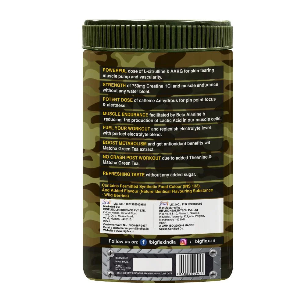 Big Flex Legendary Series Nuke Explosuve Pre-Workout 400 Gm Wild Berries