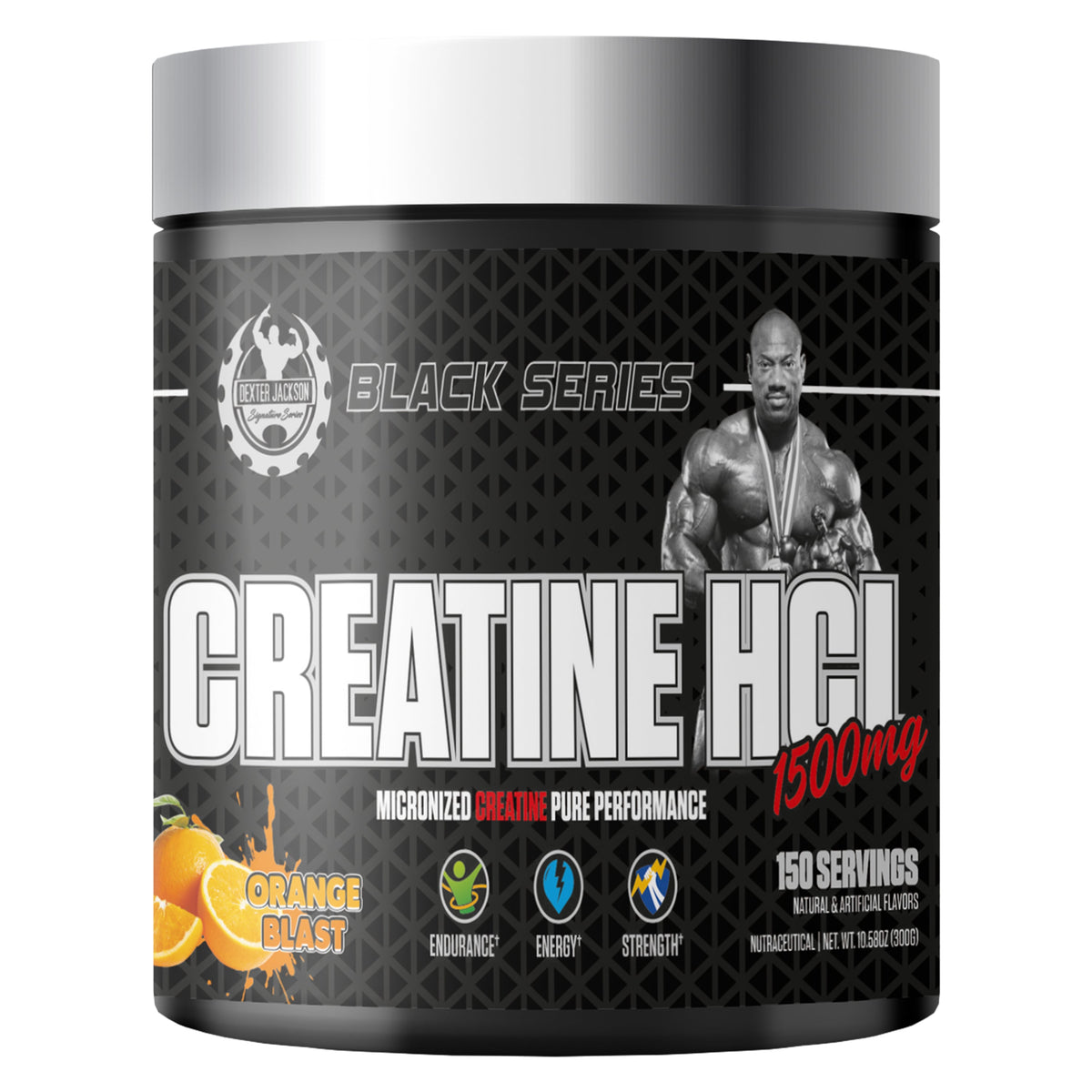 DEXTER JACKSON BLACK SERIES CREATINE HCL 300 GM ORANGE BLAST