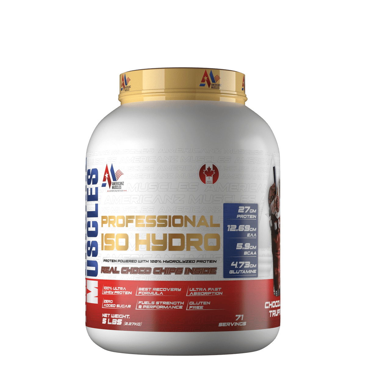 Americanz Muscles Professional Iso Hydro 2.27 Kg Chocolate Truffle