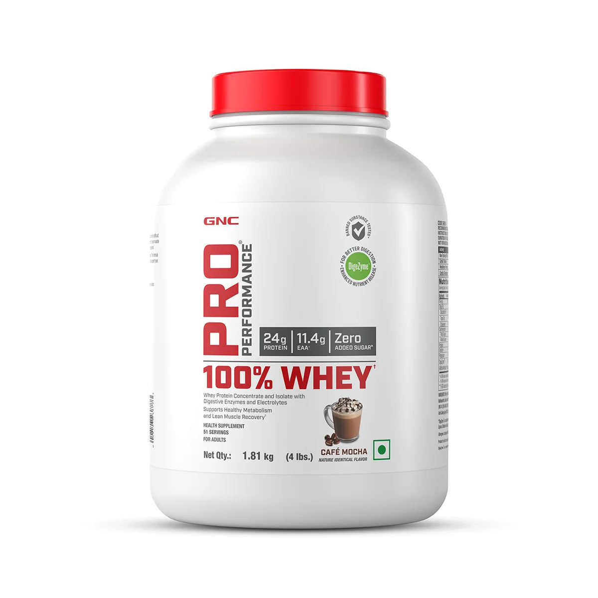 Gnc Pro Performance 100% Whey 1.81 Kg Cafe Mocha