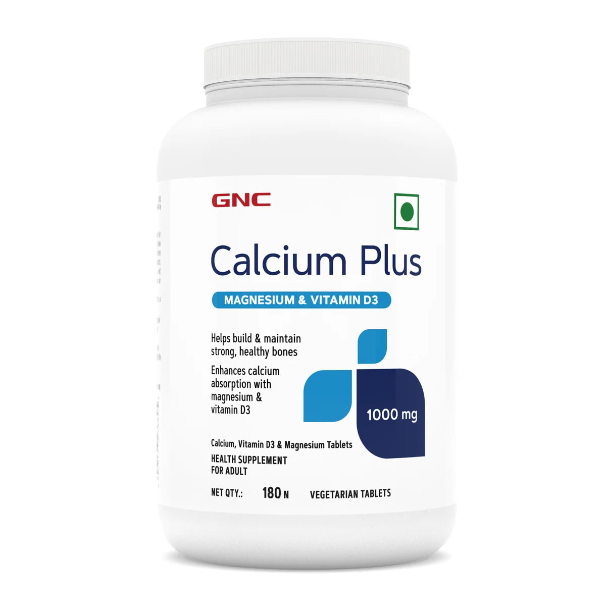 Gnc Calcium Plus Magnesium & Vitamin D3 1000 Mg 180 Tablets