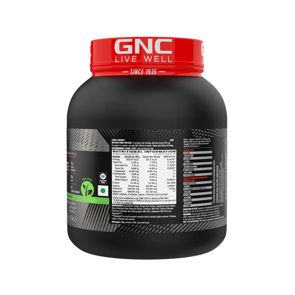 GNC AMP PLANT ISOLATE 907 GM CHOCOLATE HAZELNUT