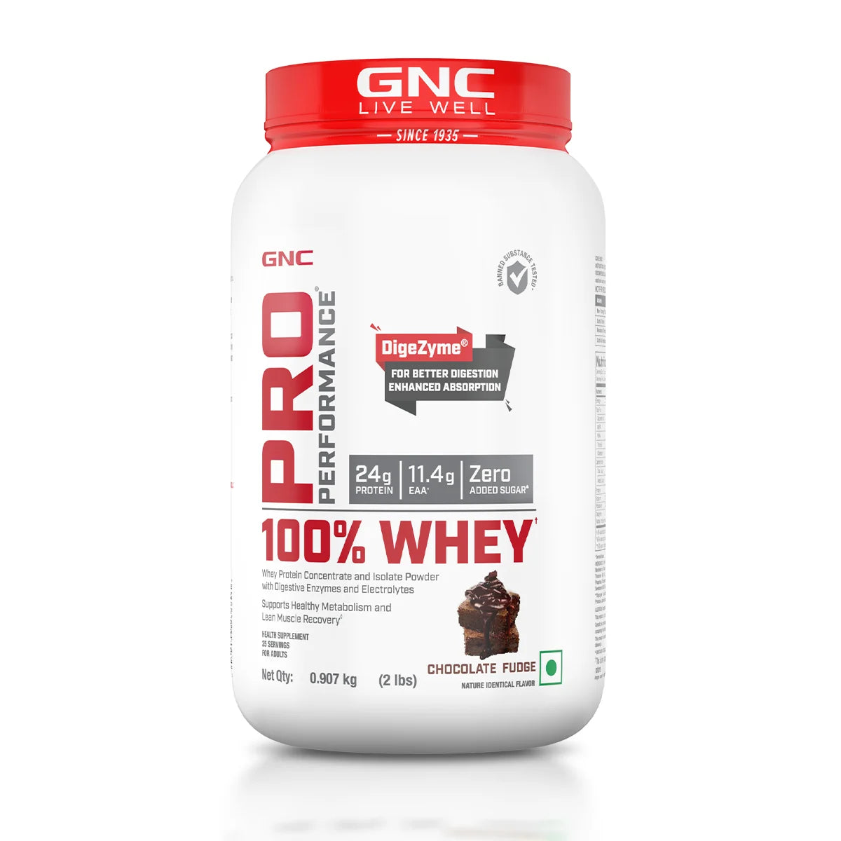 Gnc Pro Performance 100% Whey 907 Gm Chocolate Fudge