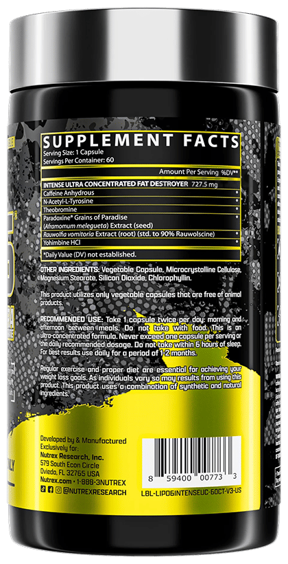 NUTREX LIPO6 INTENSE ULTRA CONCENTRATE 60 CAPSULES