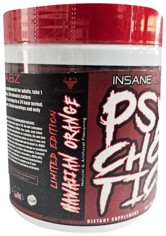 INSANE LABZ PSYCHOTIC PRE-WORKOUT 204 GM HAWAIIAN ORANGE
