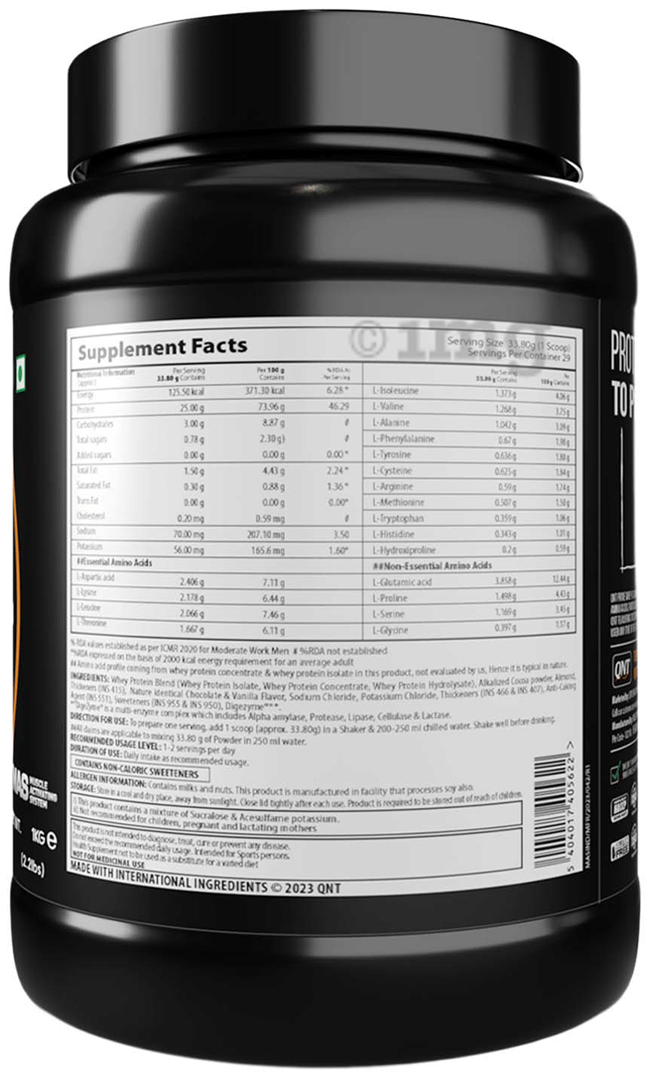 QNT PRIME WHEY 1 KG CHOCO BADAM