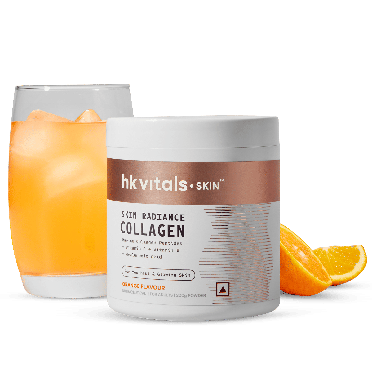 Hk Vitals Skin Radiance Collagen 200 Gm Orange - front