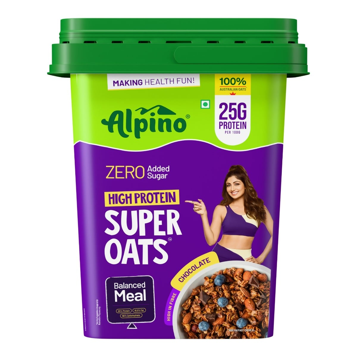 ALPINO HIGH PROTEIN SUPER OATS 2.5 KG CHOCOLATE - front