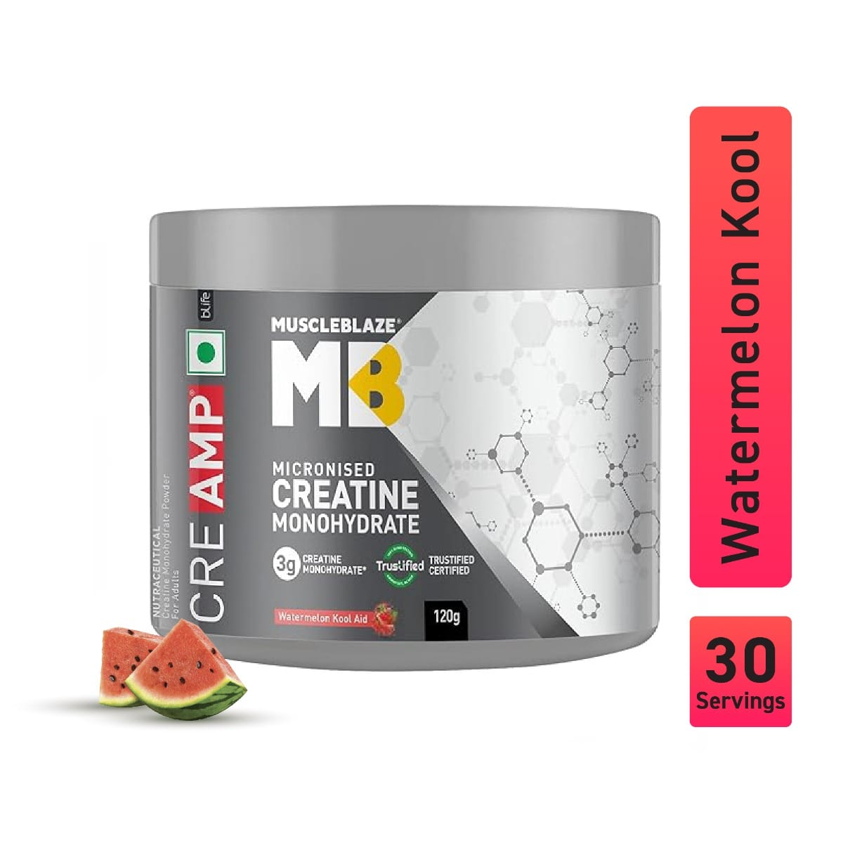 Muscleblaze Creamp Creatine 120 Gm Watermelon Kool Aid - front