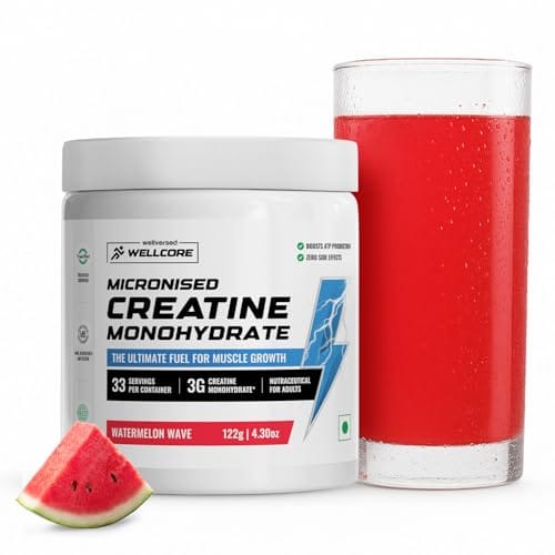 Wellcore Creatine Monohydrate 122 Gm Watermelon Wave - front