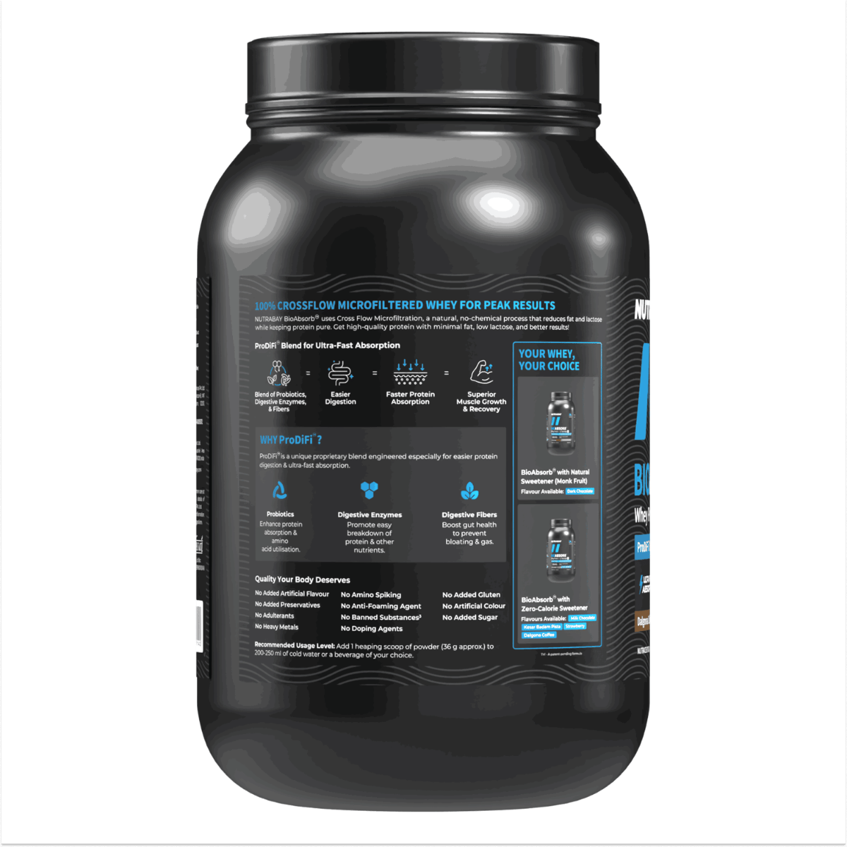 Nutrabay Bioabsorb Whey Protein 1 Kg Dalgona Coffee