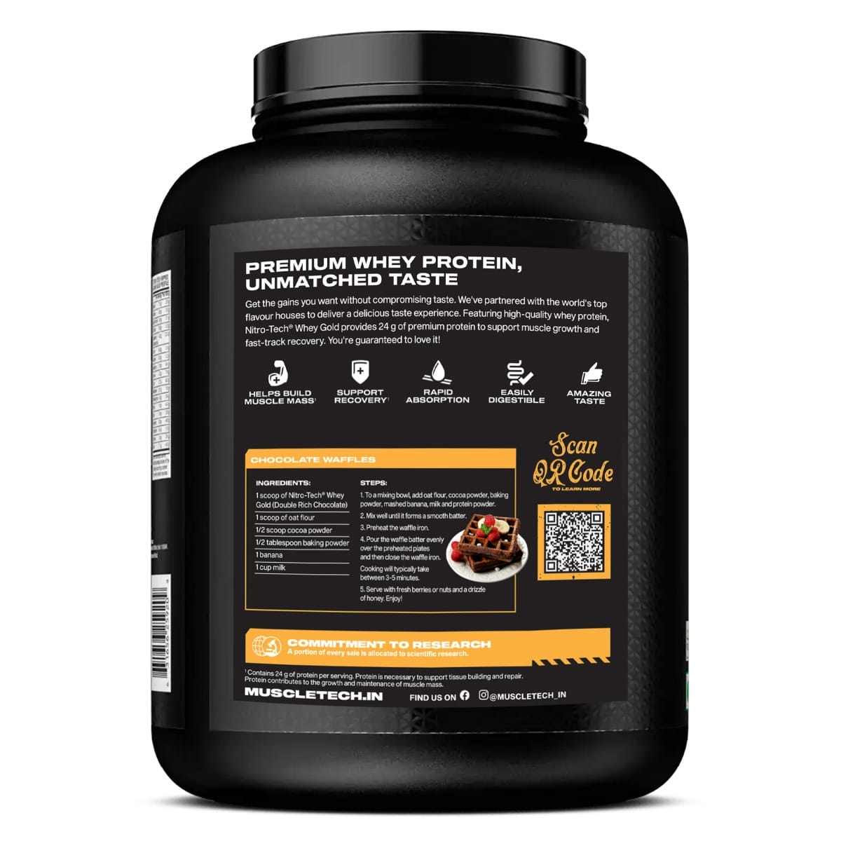 MUSCLETECH NITROTECH WHEY GOLD 1.72 KG DOUBLE RICH CHOCOLATE