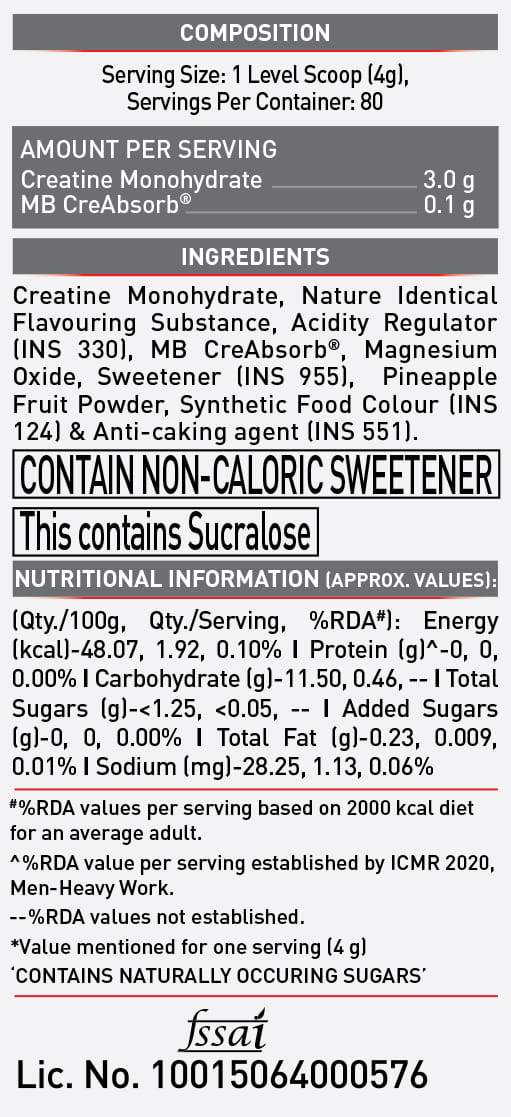 Muscleblaze Creamp Creatine 320 Gm Watermelon Kool Aid