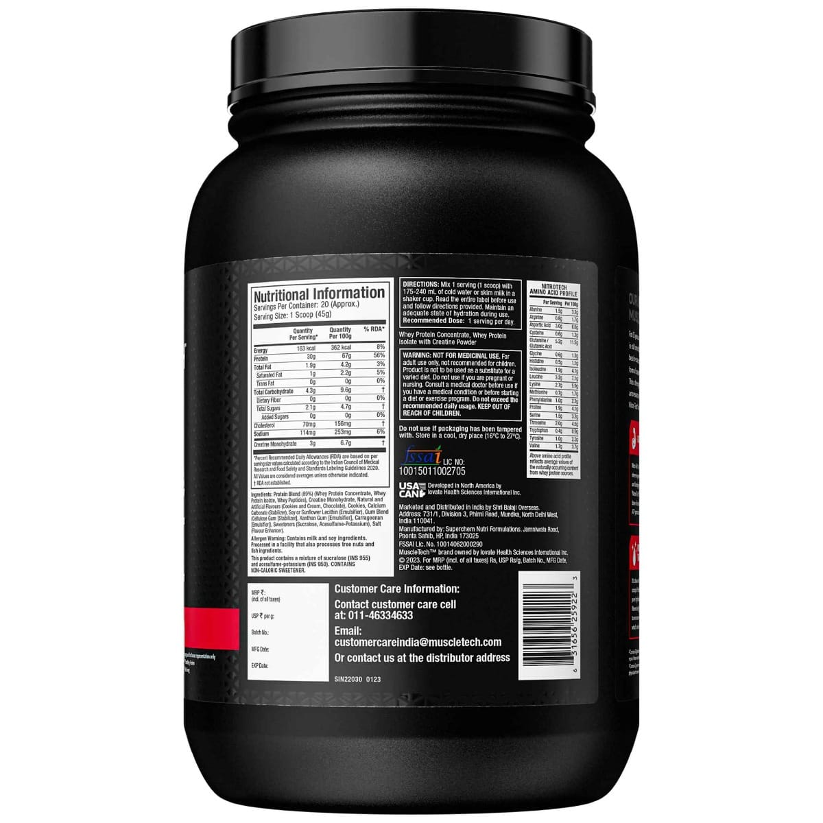 Muscletech Nitrotech Whey 907 Gm Cookies & Cream