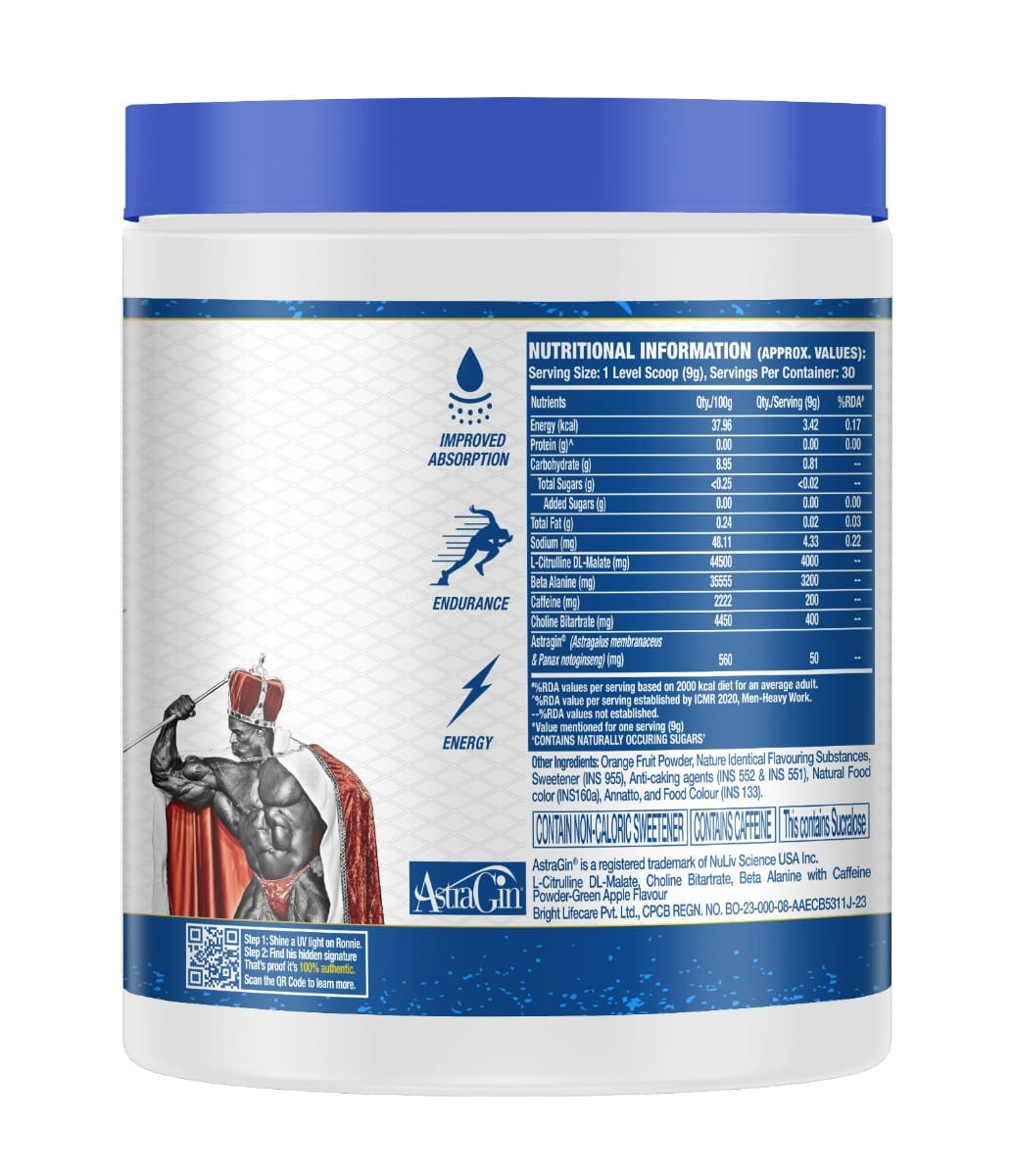 Ronnie Coleman Yeah Buddy Pre-Workout 270 Gm Green Apple