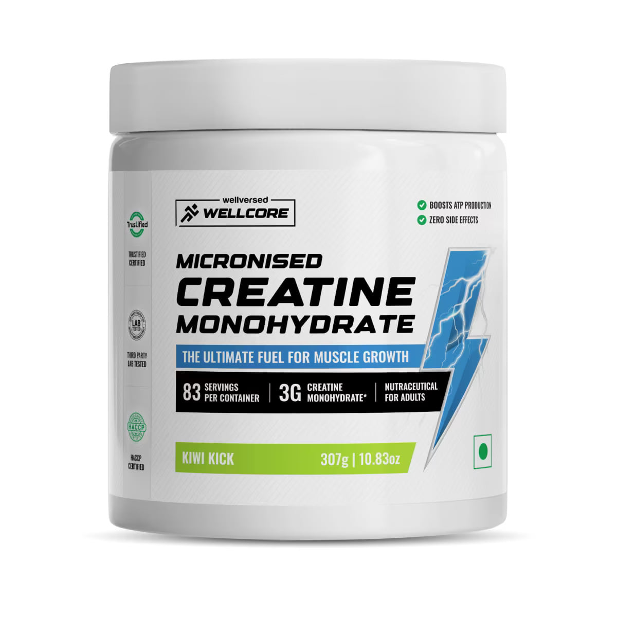 Wellcore Creatine Monohydrate 307 Gm Kiwi Kick - front