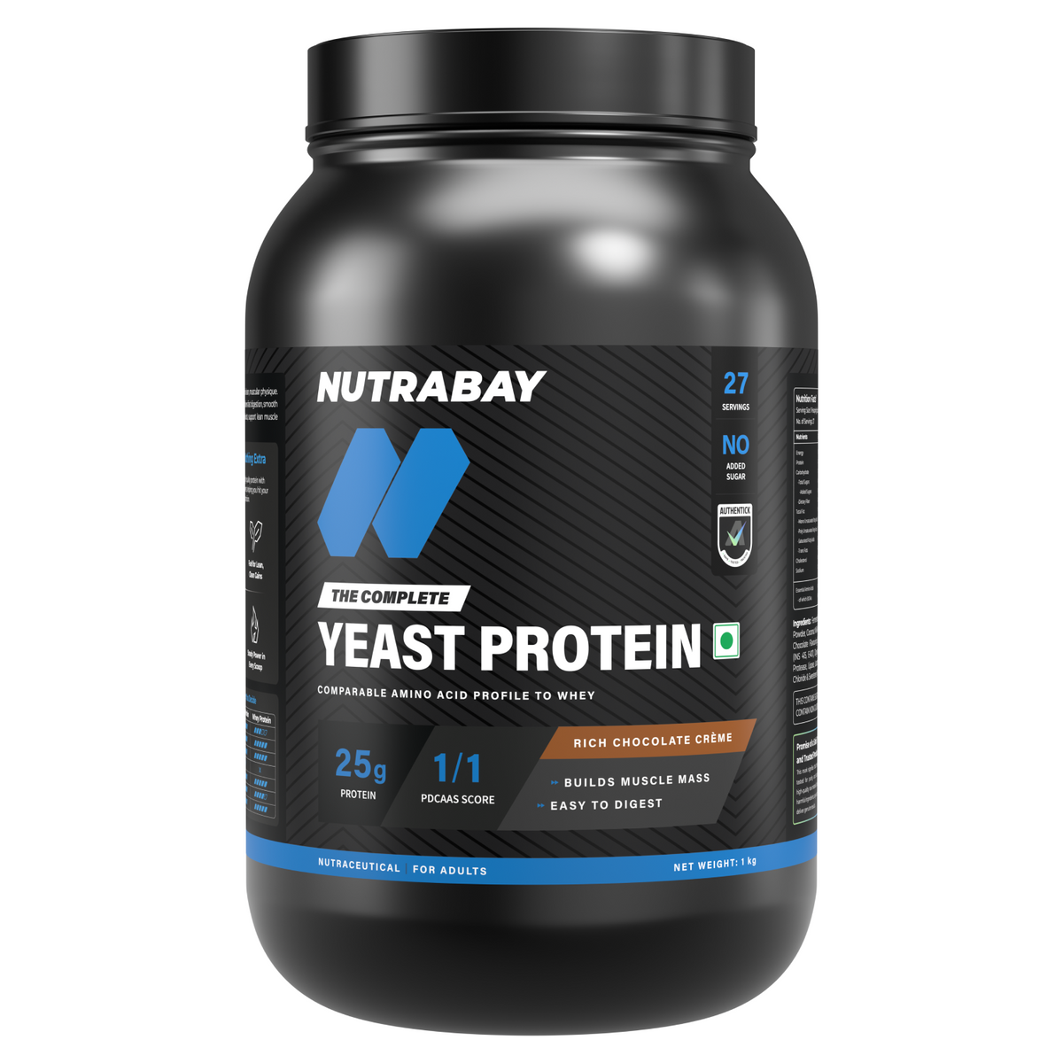 NUTRABAY YEAST PROTEIN 1 KG RICH CHOCOLATE CREME